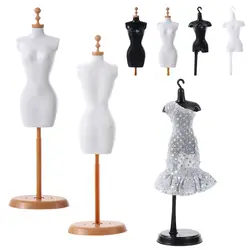 Mini Clothes Hanger Display Holder Support For Doll Clothes Outfit Dress Mannequin Model Stand For Dollhouse 1/6 Dolls Accessory