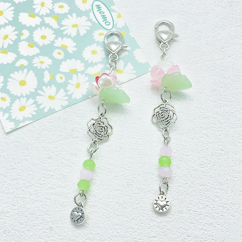 Cute Simple Star Heart Bowknot Bag Charm Keychain Kawaii Women's Pendant Car Keychain Exquisite Backpack Decoration Gift
