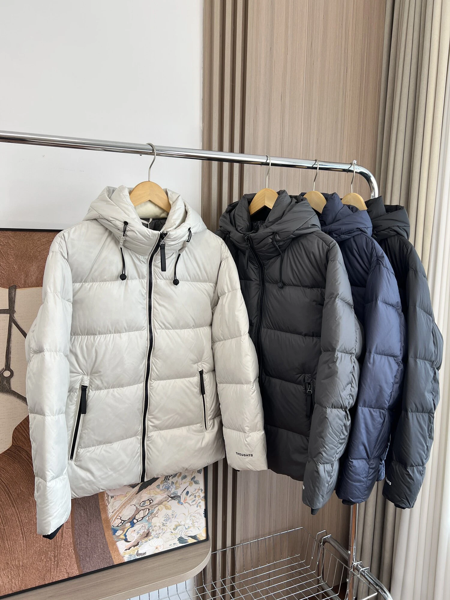 Goose down filling! Lightweight puffer Unisex Windproof waterproof outdoor cold-proof hooded high quality padding down jackets