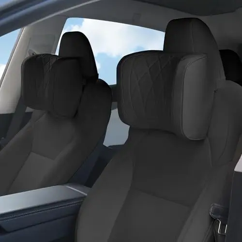

Black 2-Pack Memory Foam Car Headrest Neck Support Pillow For Sedan SUV Comfortable Driving Seat Cushion