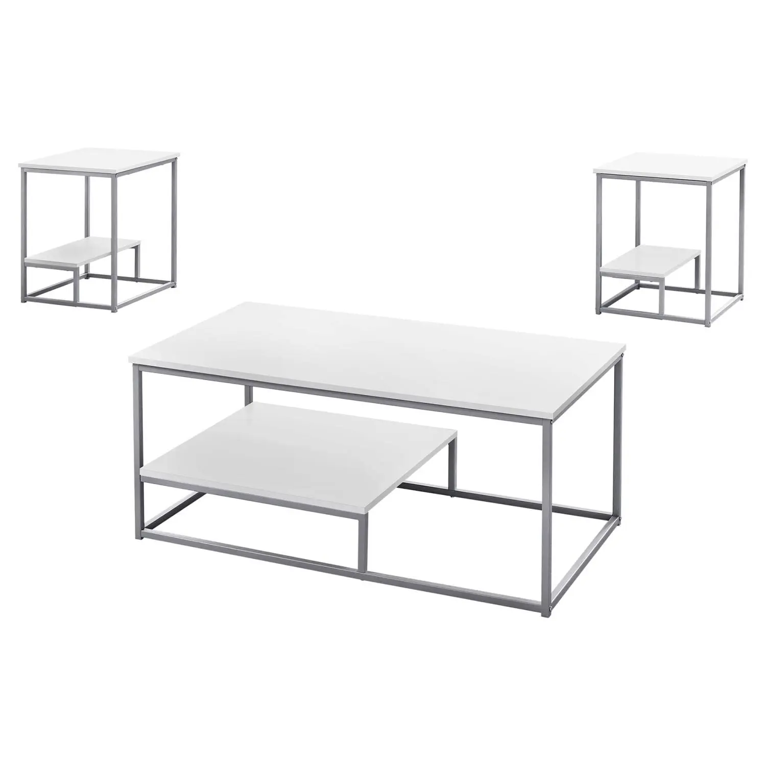 

White Dining Table Set, Extendable Kitchen Table with 4 Chairs, Home Furniture, Customized