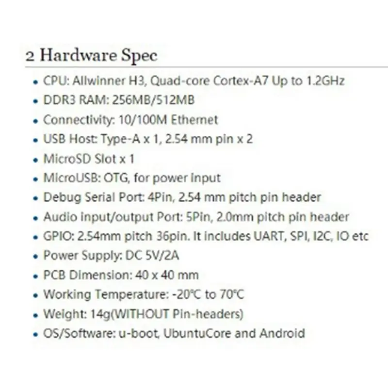 AB30 NanoPi NEO Open Source Allwinner H3 Development Board Super Raspberry Pie Quad-Core Cortex-A7 DDR3 (RAM 512MB)