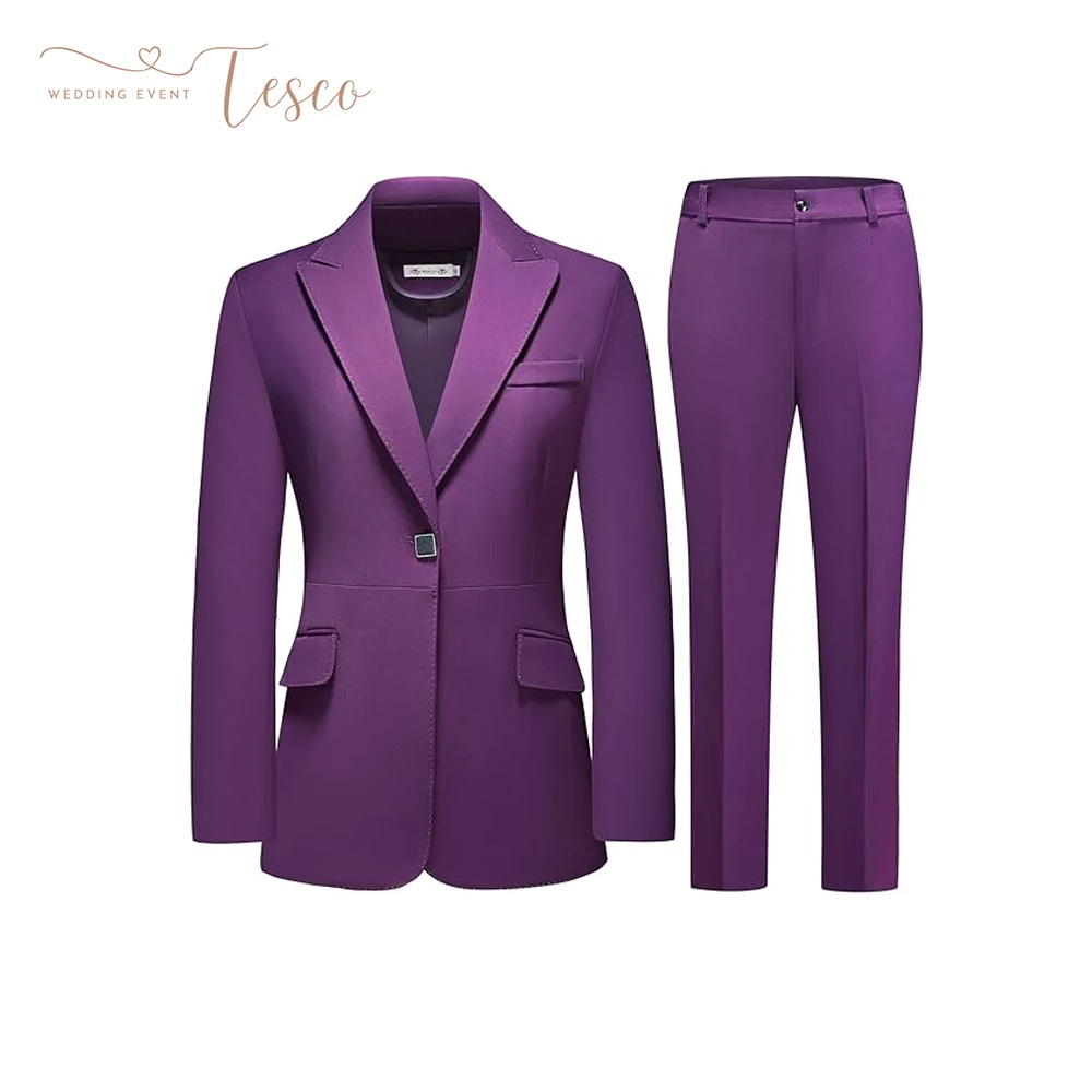 

Customized Women's Suit Pants Set Business Suit Set 2 Piece Slim Fit Blazer Jacket One Button Formal Suit