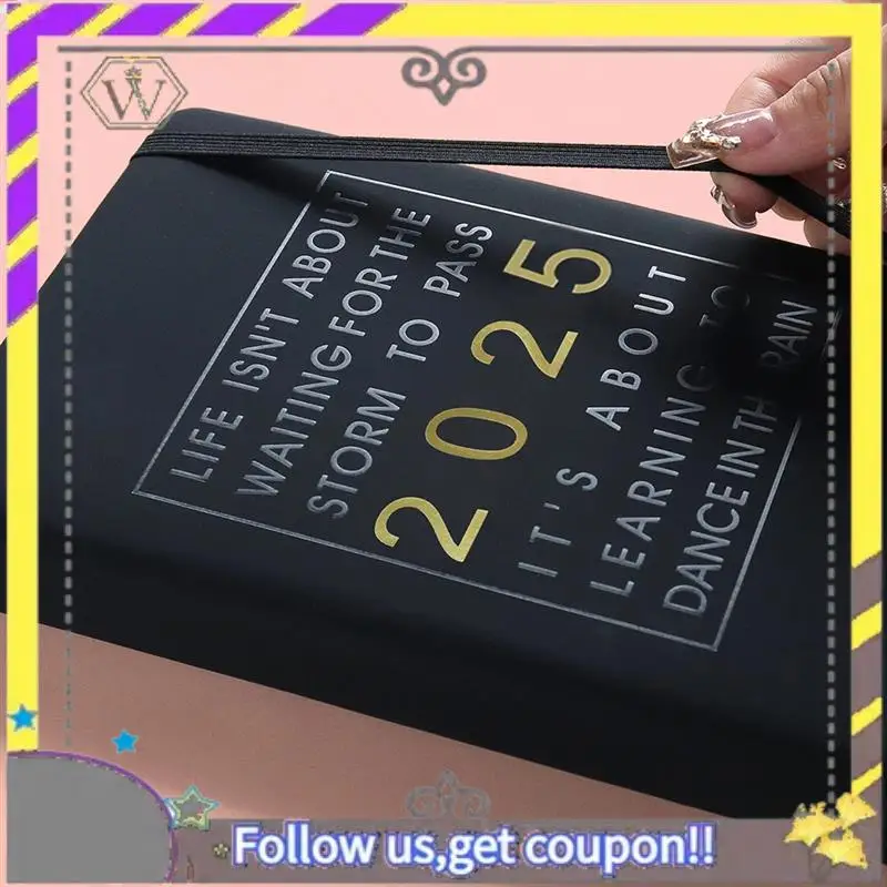 AU33-1월-12월 2025 플래너 언어 노트 A5 학교 일정 플래너 주간 월간 일기장