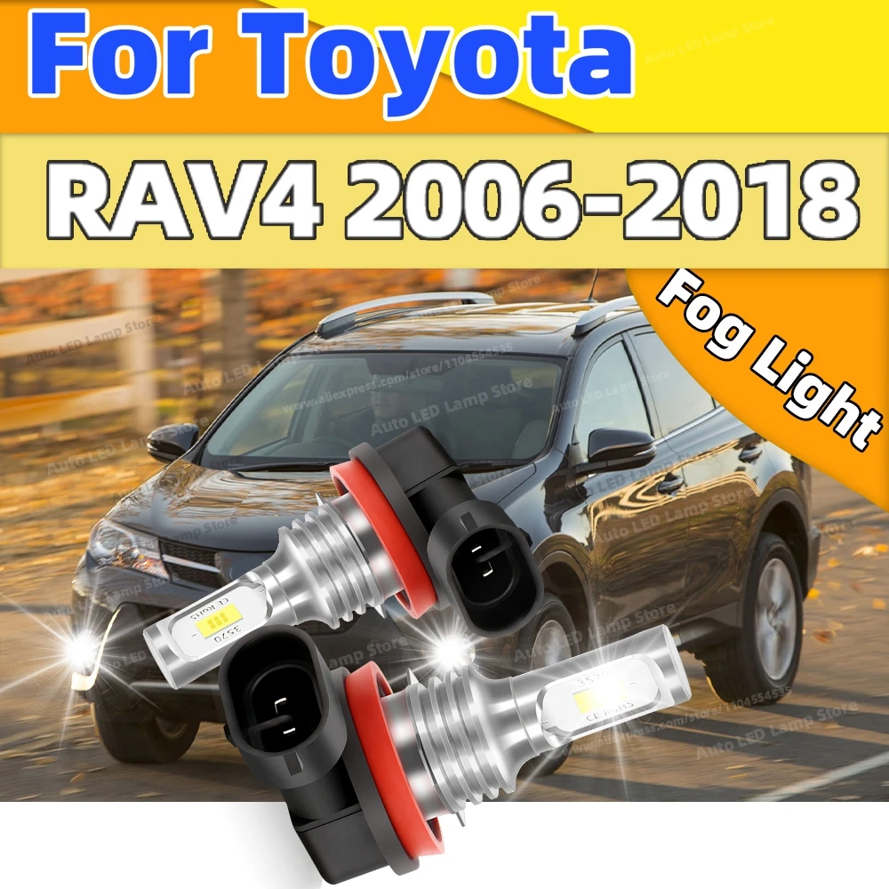 

Светодиодные противотуманные фары, передняя лампа 20000LM, ультра яркая, Plug and Play для Toyota RAV4 2006-2018 2008 2009 2010 2011 2012