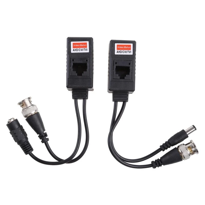 1 Pair BNC To RJ45 Passive Video Power + Balun Transceiver For CCTV Camera,video balun with power rj45