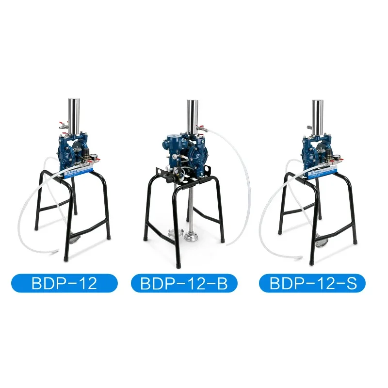 BDP-12/BDP-12-B/BDP-12-S Pneumatic Double Diaphragm Pump 1/4 Inch Diaphragm Pump Aluminum Diaphragm Paint Pump