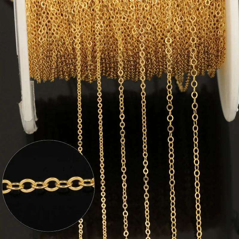 100% 14K Vergoldete Kabelkette 1,2/1,4/1,68MM Halskette Goldschmuck Minimalistische Vergoldete Kette DIY Schmuck – Detail 12