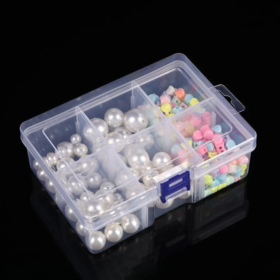 

Divided Plastic Storage Box Is Used to Store Adhesive Tape, Jewelry, Handicrafts, Fishing Gear, and Beads for Storing Handicraft