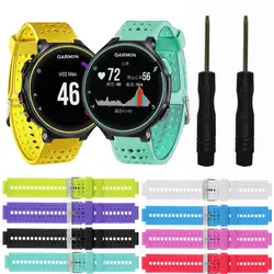 For Garmin Forerunner 220/230/235/620/630/735 Silicone Watch Band Solid Color Outdoor Sports Replacement Wrist Watchband Strap