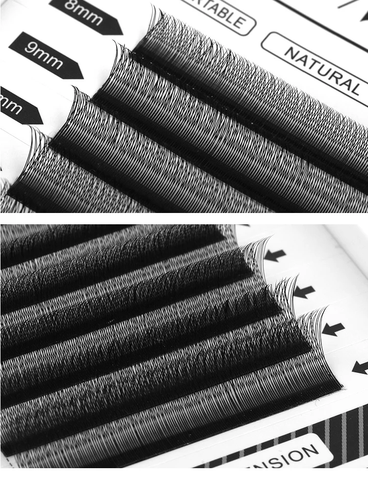 Fluffy Stereo Cat Eye Individual Cluster Lashes Y V Type Baby Velvet Soft Lightweight Non-loose Root Extension