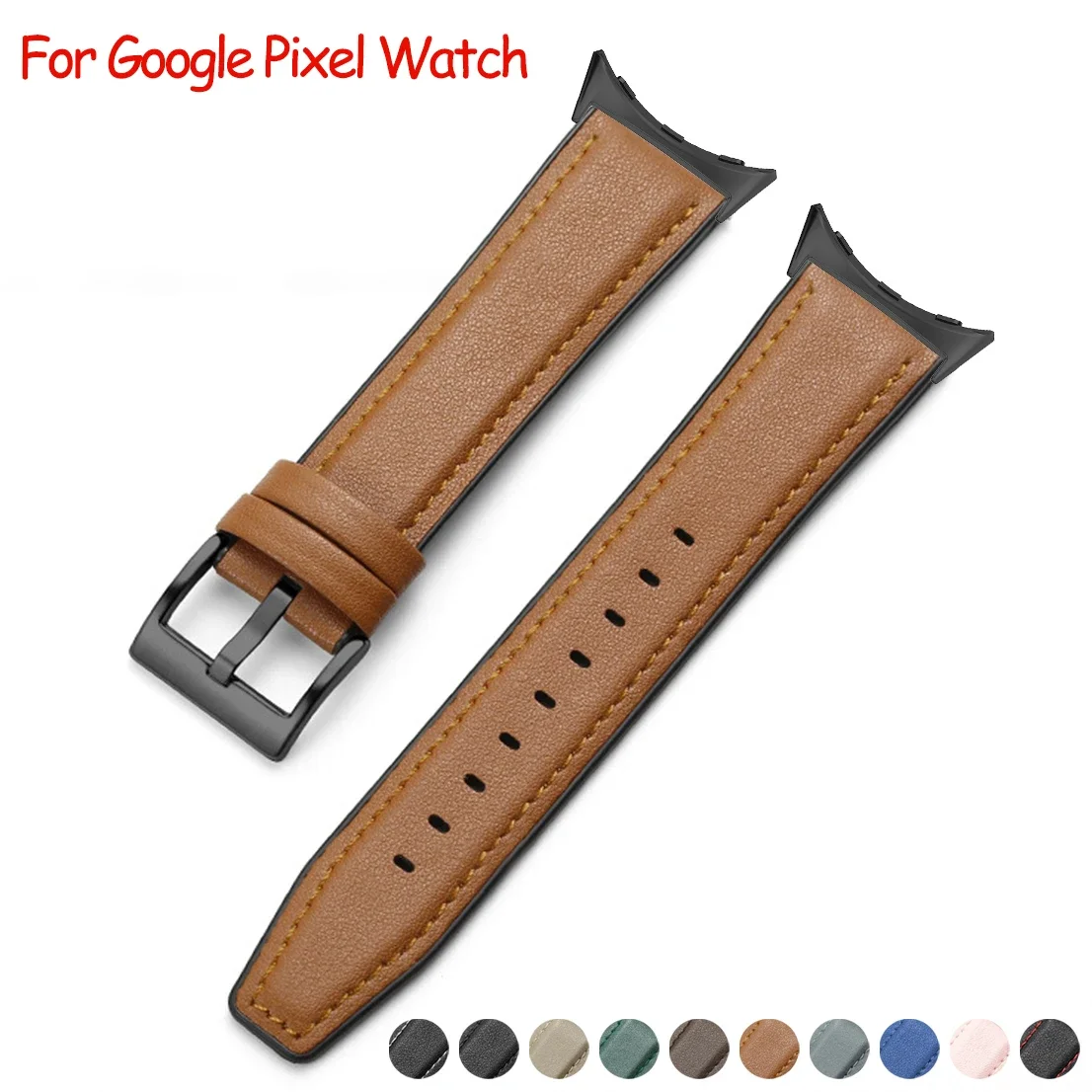 

Силиконовый кожаный ремешок для Google Pixel Watch 3, 45 мм, спортивный ремешок Correa для Google Pixel Watch 1/2/3, 41 мм, аксессуары для браслета