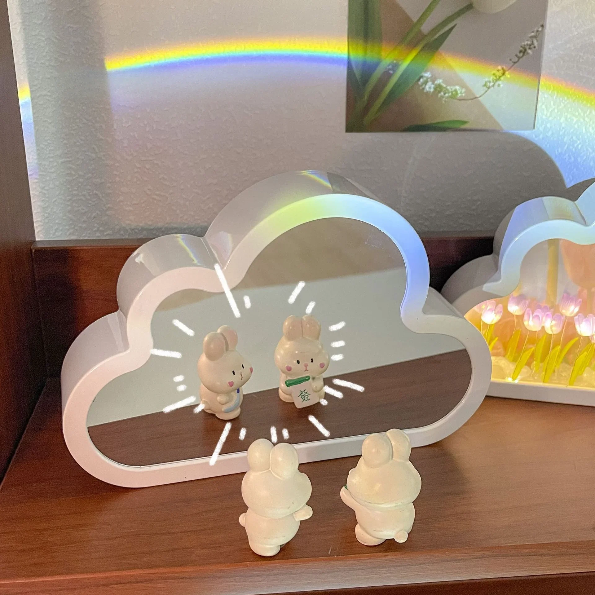 Creative Tulip Cloud Nightlight Decoration Desktop Ornament With Advanced Atmosphere Birthday Gift Valentine S Day Gift