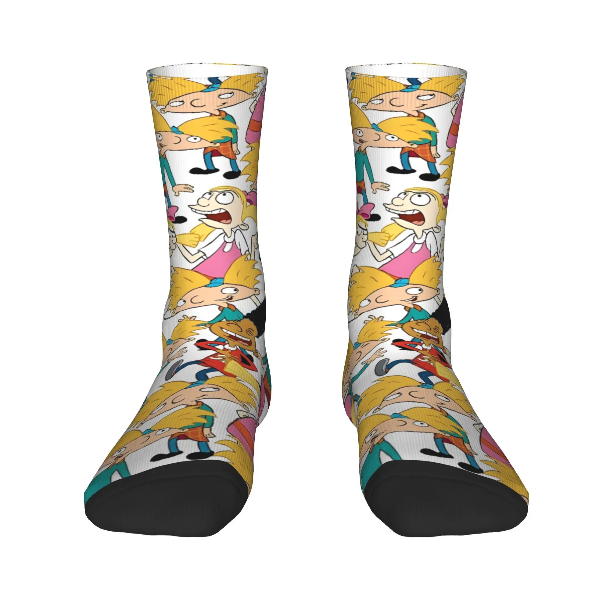 hey! Arnold Cartoon Stockings  Korean Socks Women Men Comfortable Socks Autumn Running Graphic Anti Sweat Socks Birthday Present