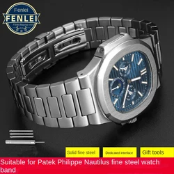 For Patek Philippe PP 316L Stainless Steel Watch Strap Nautilus men's 5711/1A010 series Bracelet 25*13MM convex mouth Watch band