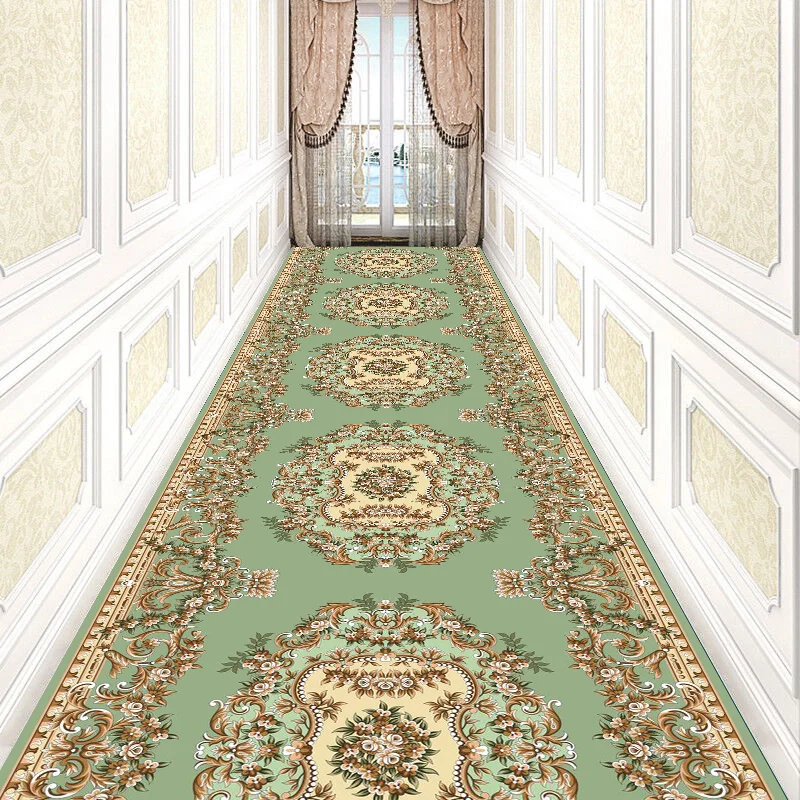 Reese Traditional Elegant Floral Lobby Carpets Long Area Rugs Stairway Hallway Corridor Aisle Party Wedding Anti Slip Home Decor