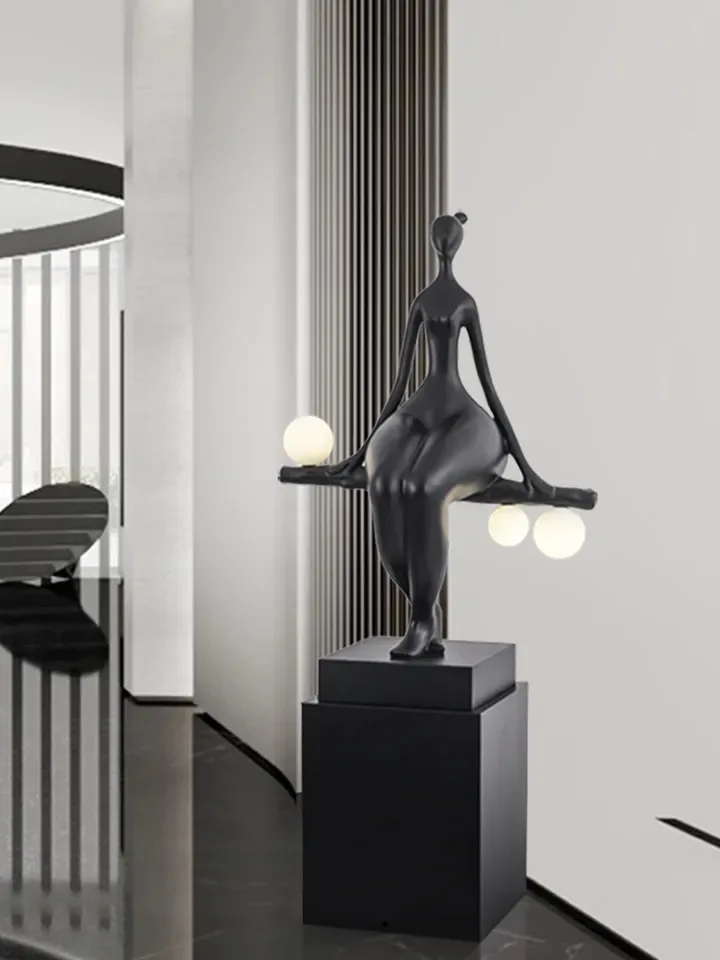 High Quality Hotel Living Room Luxury Corner Standing Light Minimalist Designer Art Decoration Led Floor Lamp Nordic Modern