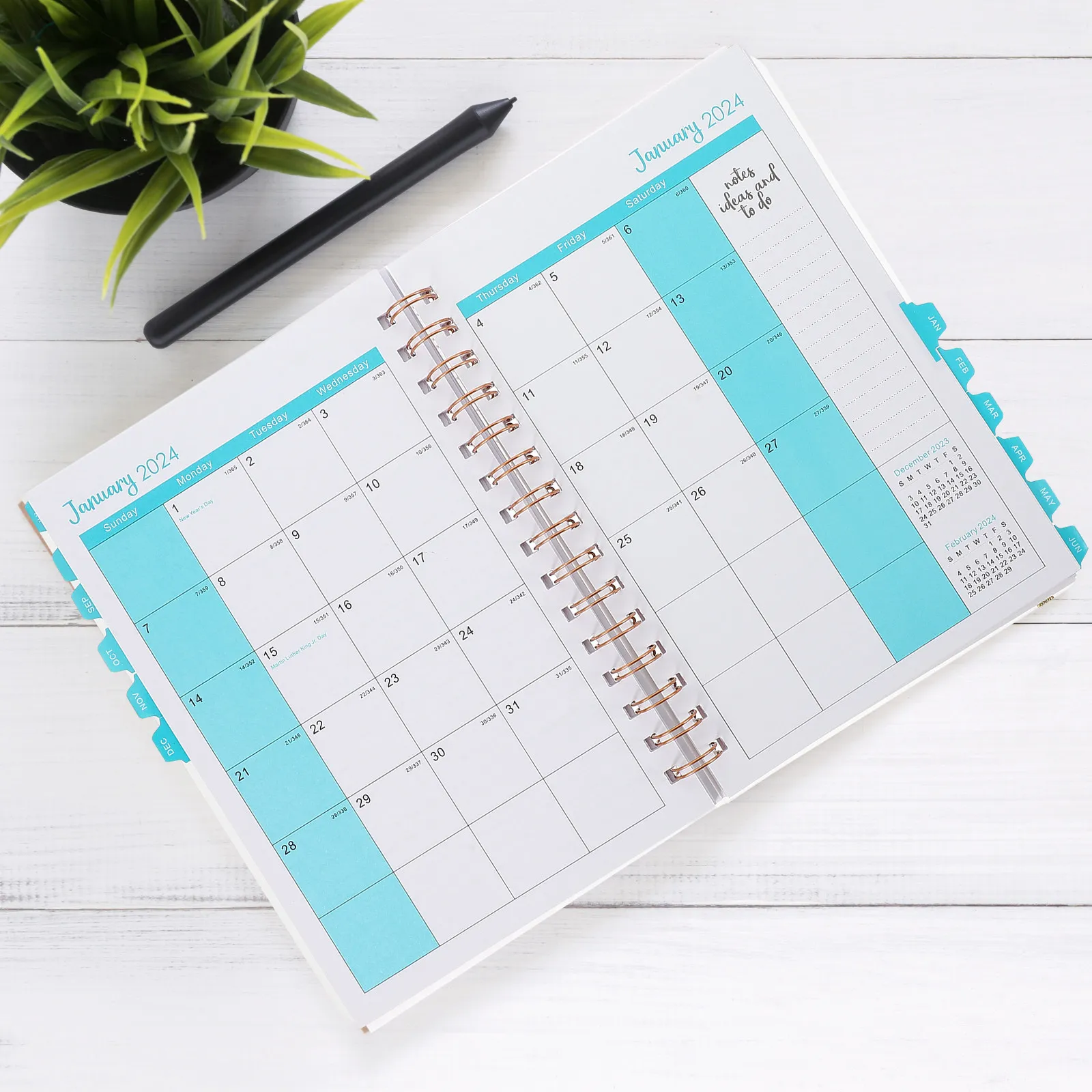 Planner Notebook Classic Minimalist Design Portable Academic Planner Office Organizer Notebook Daily Use Multi-Function Note