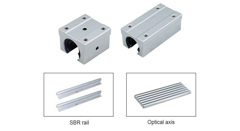 HLTNC SBR Series Aluminum Support Rail Linear Guide Linear Shaft Guide Rail SBR20 1000-4000mm Shaft Diameter 20mm for CNC