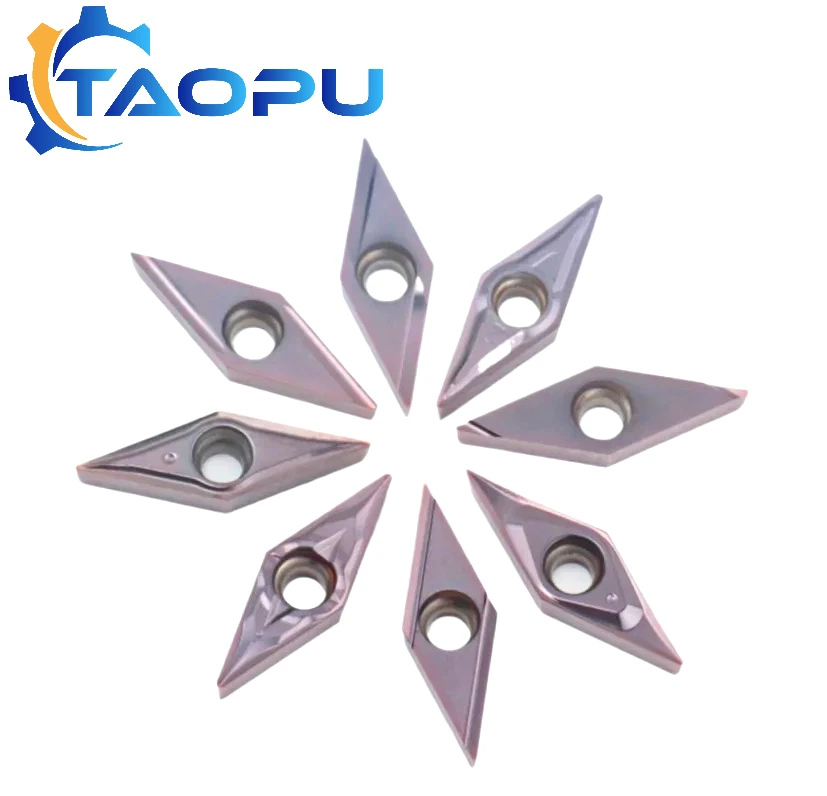 TAOPU VCGT1103011L Carbide Insert VCGT110301LH Metal Lathe Tools Titanium VCGT110302FRU VCGT110304FRU VCGT110302MFCutting Cutter