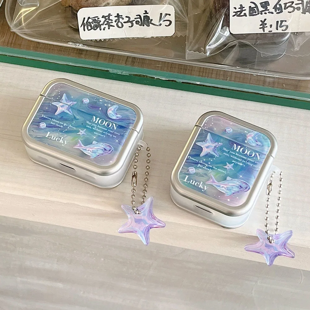 Красочные Чехлы Sea Star Moon для Airpods 3 4 Pro 2 Чехол, мягкая Роскошная Bluetooth-гарнитура, защитный чехол для Air pods 1 pro2 Shell
