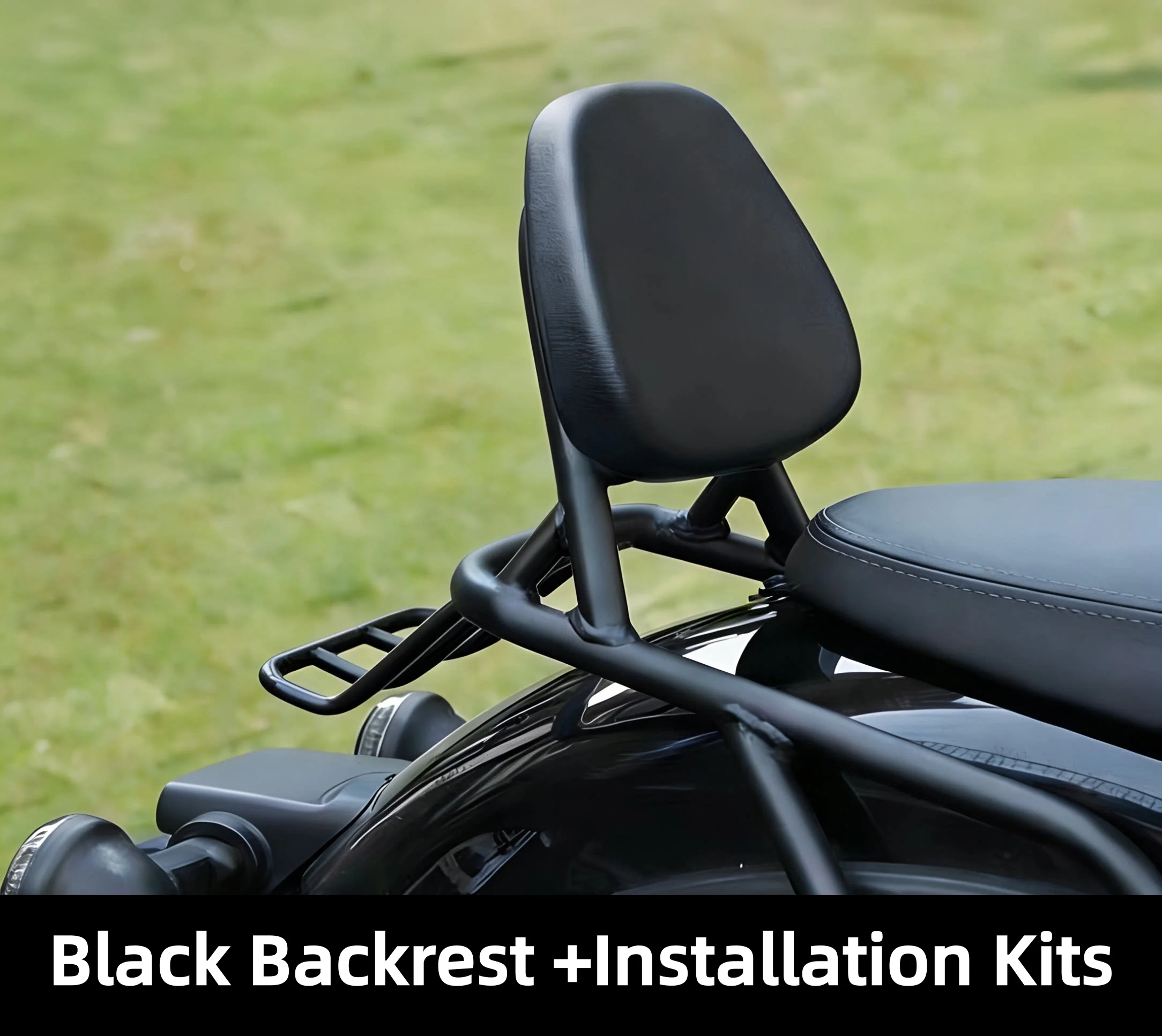 For CFMOTO 450CLC rear backrest with luggage rack, practical motorcycle retrofit accessory