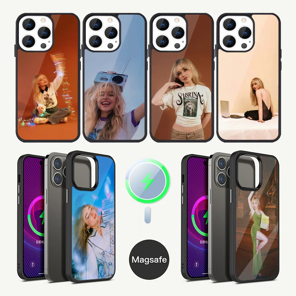 Singer S-Sabrina C-Carpenter Phone Case For iPhone 15,14,13,12,11,Plus,Pro,Max Mini Magsafe Magnetic Wireless Charging