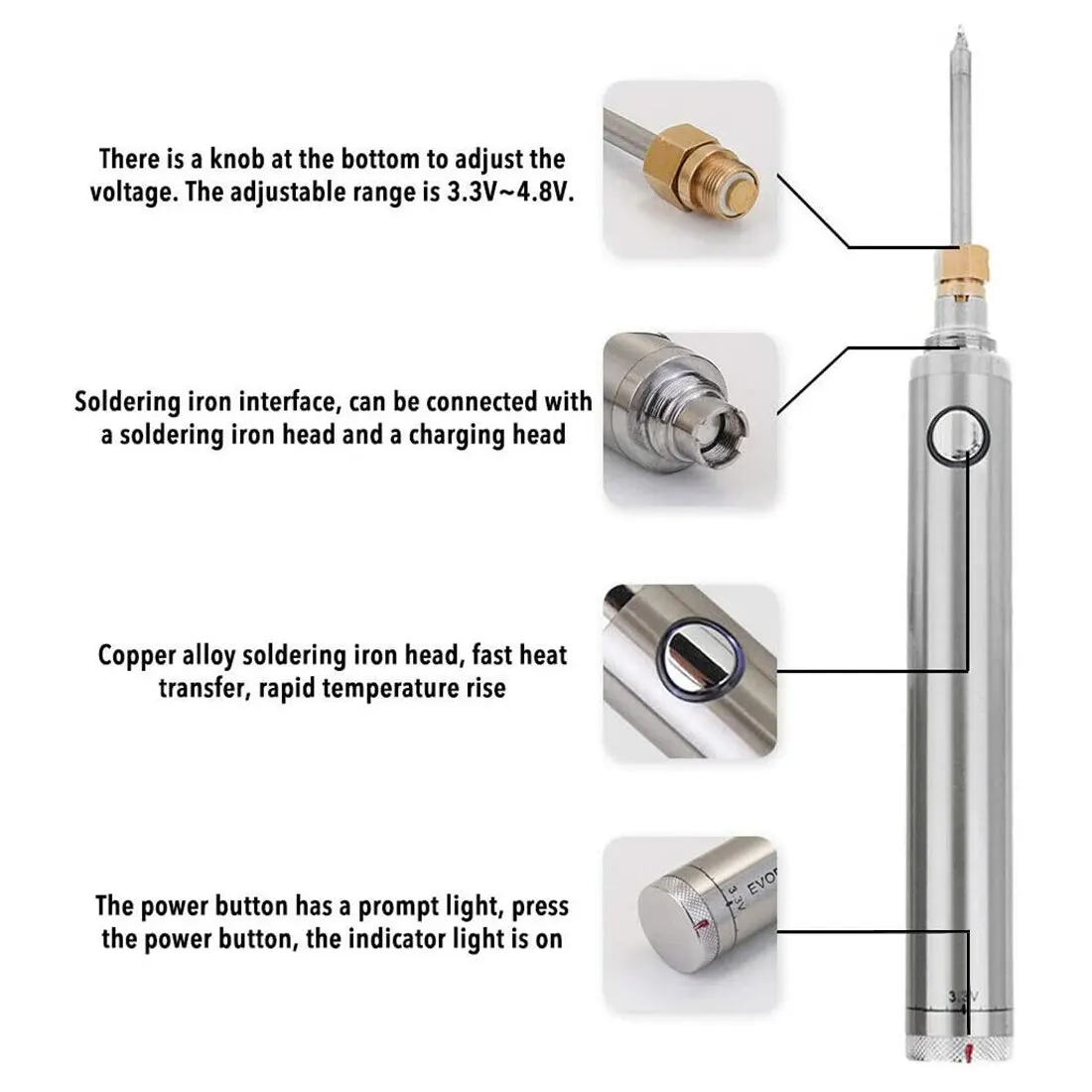 5V Wireless Charging Welding Tool Soldering Iron Mini Portable Battery Soldering Iron Welding Repair Tool