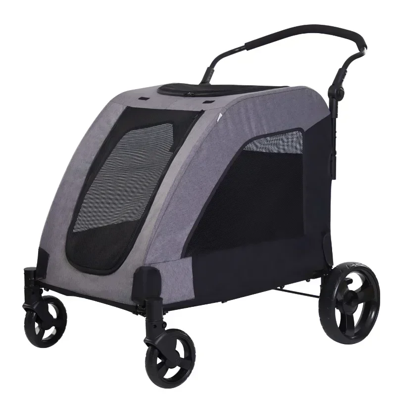 2027functional medium and large pet carts for outdoor travel, large size walking dog carts, portable and foldablePet Strollers