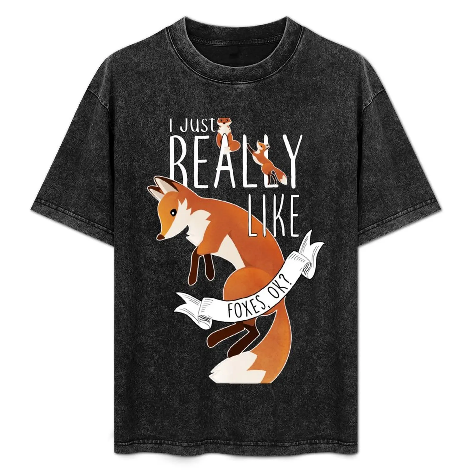 

I Just Really Like Foxes, OK T-Shirt aesthetic clothes kawaii clothes boys whites Men's t-shirts