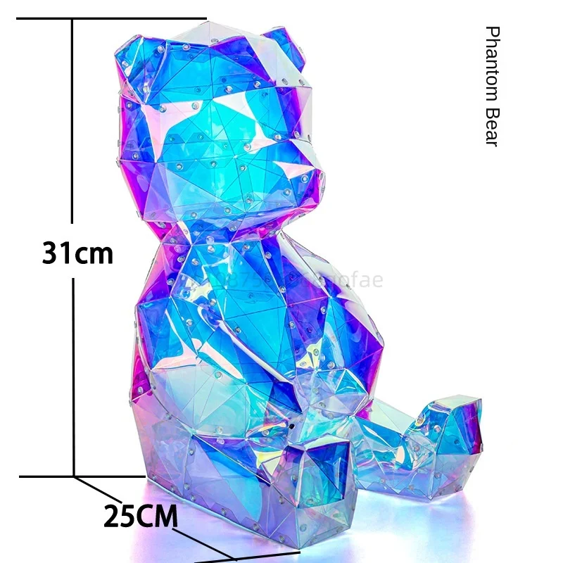 Luminous Colorful Bear USB Valentine'S Day Gift Led Ornaments Room Decor Glowing Rabbit Christmas Decoration Children'S Day Gift