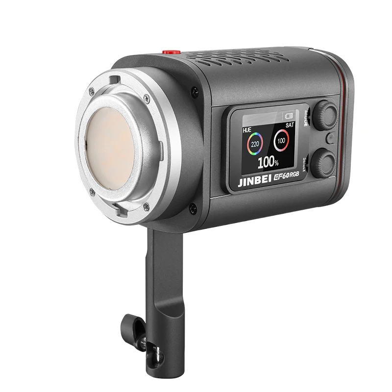 JINBEI EF-60RGB Portable Ultra-Compact Handheld Outdoor LED Video Light 60w RGB Photography Lighting for youtube Live Video good
