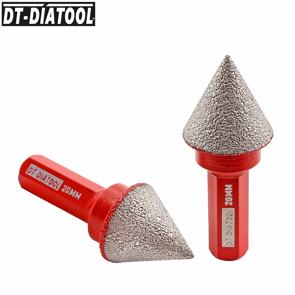 

DT-DIATOOL Diamond Chamfer Dia 20mm Milling Bit Hex Shank Hole Saw Enlarging Bevelling Masonry Tile Ceramic Granite Crowns