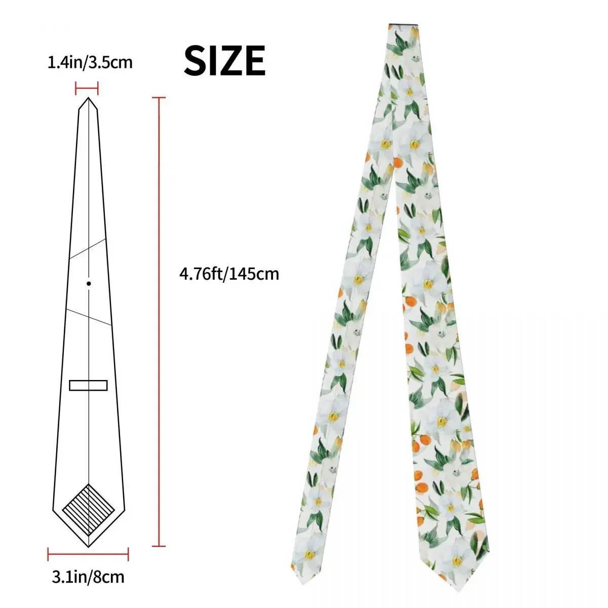 Summer Men Women Neckties Skinny Polyester 8 cm Nordic Yellow Lemon Neck Tie for Men Shirt Accessories Gravata Business