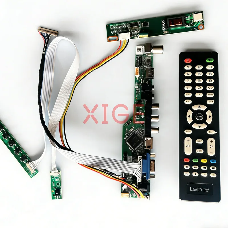 

Комплект платы контроллера матрицы для LTN141X7 LTN141XF LTN141XC LTN141X8 DIY 1CCFL 1024x768 1024*768 LVDS-20Pin HDMI+VGA+AV+USB