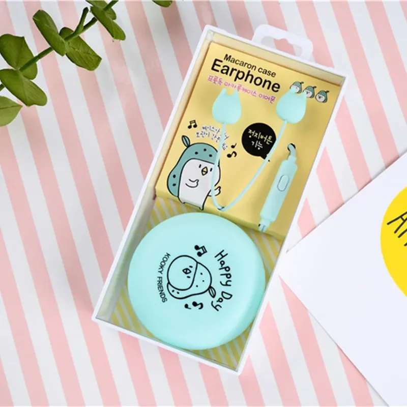 Cute Cat słuchawki 3.5MM Cute Cartoon muzyka zatyczki do uszu z mikrofonem i schowek dla iPhone Xiaomi MP3 dziecko dzieci dziewczyna prezent