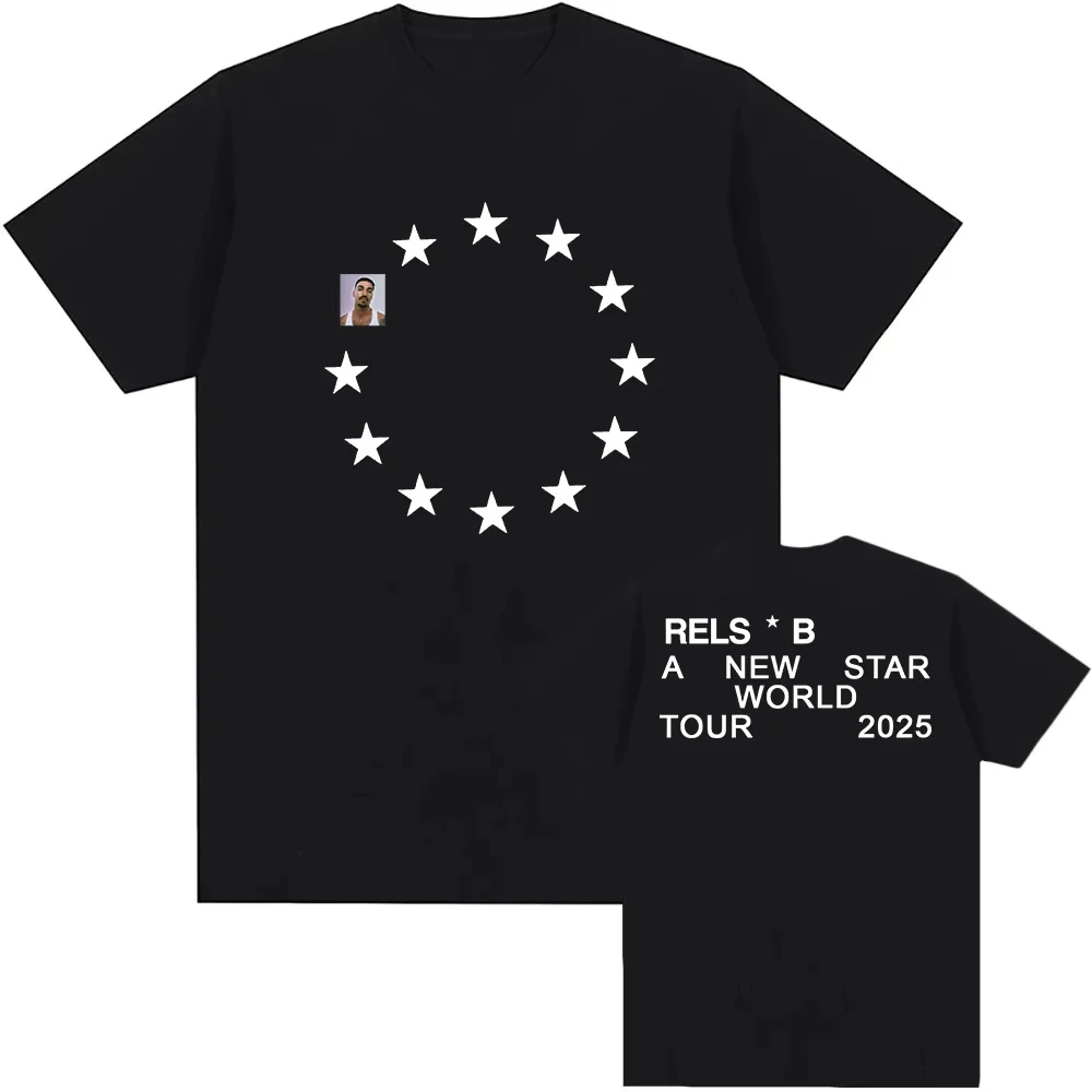 

RELS B A New Star World Tour 2025 T-shirt SKINNY FLAKK Graphic Tshirts Cotton Summer Short Sleeve T Shirt for Men Women Tee Male