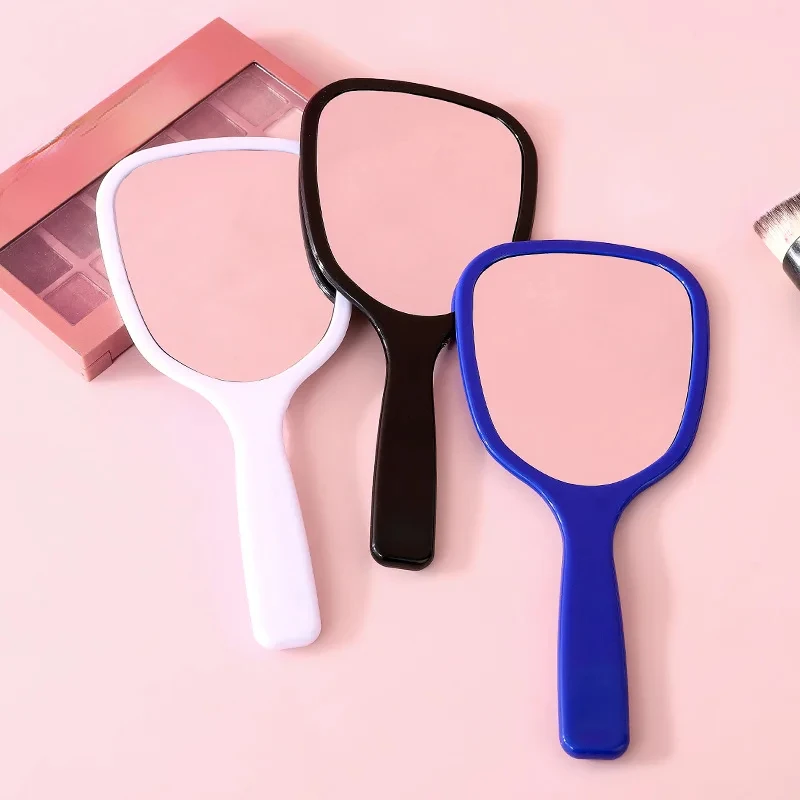 Korean Version of The Cartoon Makeup Mini Portable Handheld Mirror Single Handle Mirror Girl Cute Small Mirror Makeup Tools