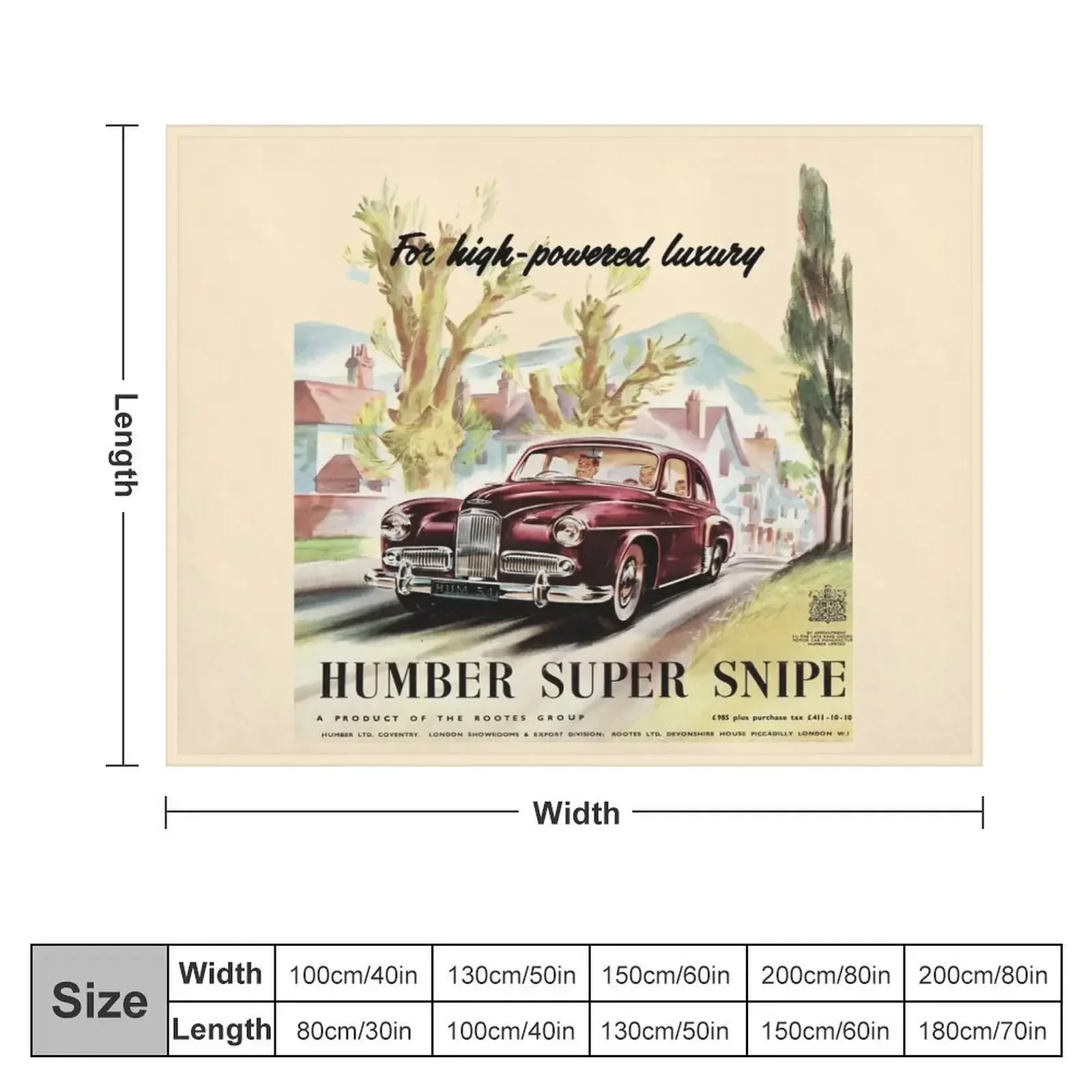 HUMBER SUPER SNIPE Throw Blanket Loose Decorative Throw Blankets