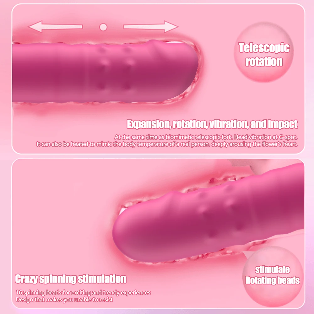 Mini Size Thrusting Dildo Vibrator Suction Cup G Spot Massager 10 Modes Clitoral Stimulator Adult Sex Toy for Women Beginner - Image 4