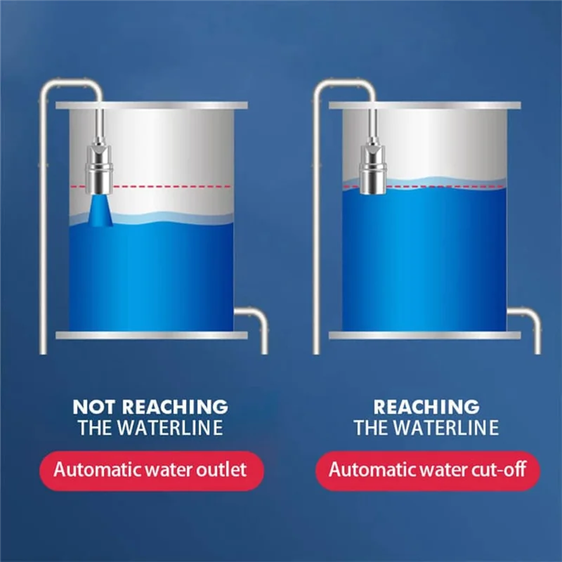 【Must-Haves】2 Piece Stainless Steel Fully Automatic Water Level Control Float Valve Auto Shut Off Mini Float Valve 1/2In Upper W