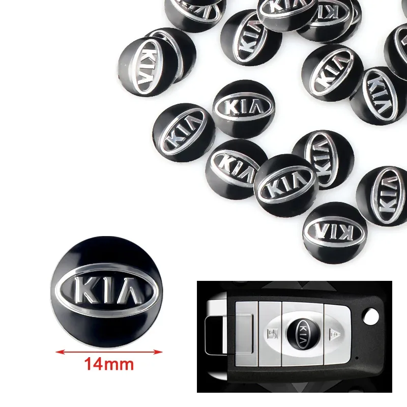 

2/5/10 шт. 14 мм эмблема ключа автомобиля наклейка логотип авто брелок эмблема декоративные наклейки для KIA Sportage Picanto Rio Ceed Cerato Soul