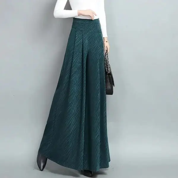 

Women's Wide-Leg Pants 2024 Spring New Loose High Waist Drape Pleated Wide-Leg Pants Harem Casual Pants Women's Trousers