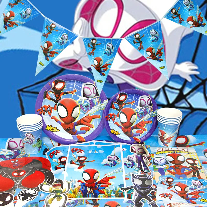 Spidey and His Amazing Friends Birthday Party Decoration New Combination Balloons Set For Event Supplies Backdrop Banner Balloon view 4