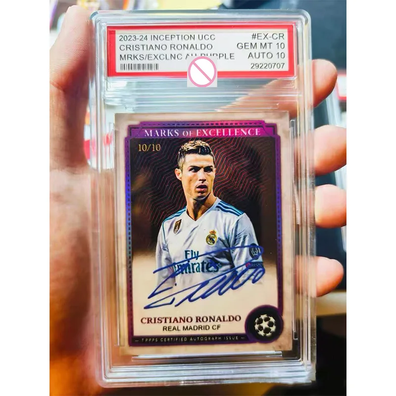 DIY Cristiano Ronaldo and Lionel Messi Trading Cards Excellence Card Signatures Excellence Markings Limited Edition Signed Cards view 3
