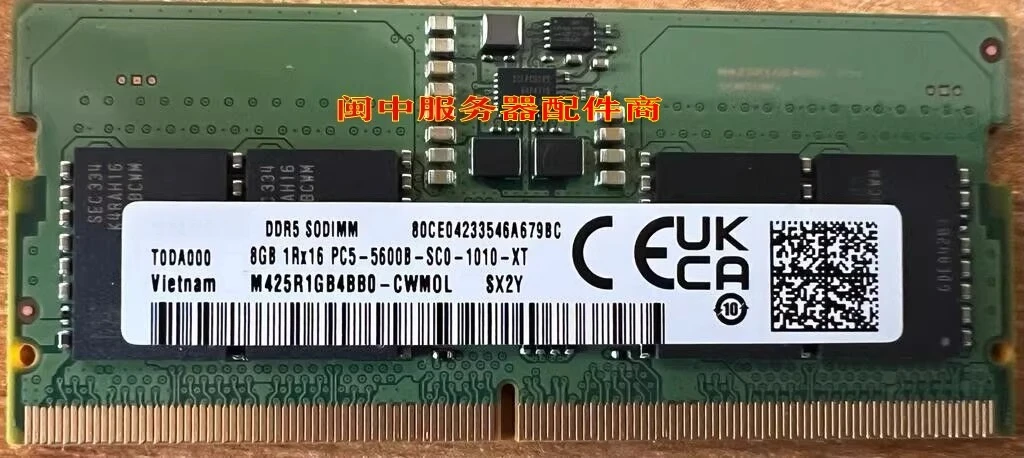 

Память для ноутбука Samsung 8G 1RX16 PC5-5600B-S DDR5 M425R1GB4BB-CWM