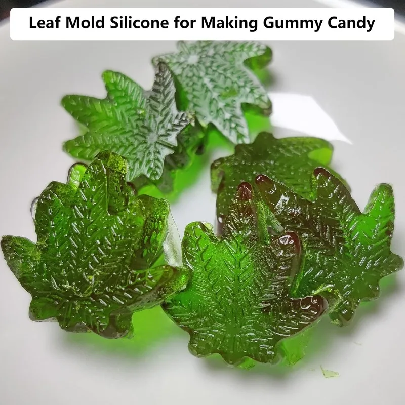 Marijuana Cannabis Hemp Leaf Silicone Molds with 70 Cavities Shaped for Pot Chocolate Candy Gummy view 2