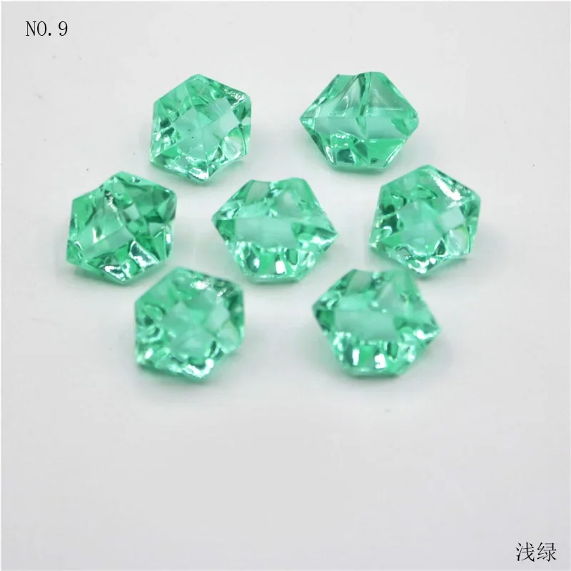 100 Stuks 11*13Mm Plastic Edelstenen Ijskorrels Kleurrijke Stenen Kinderen Juwelen Acryl Juwelen Ijs Teller Kristal Diamanten Speelgoed