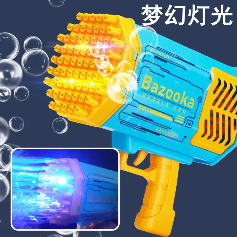 DokiToy 69-hole Machine Children's Handheld Bazooka Large Explosive Gatling Bubble Gun Boys Toys Girls New 2023 Drop Shopping