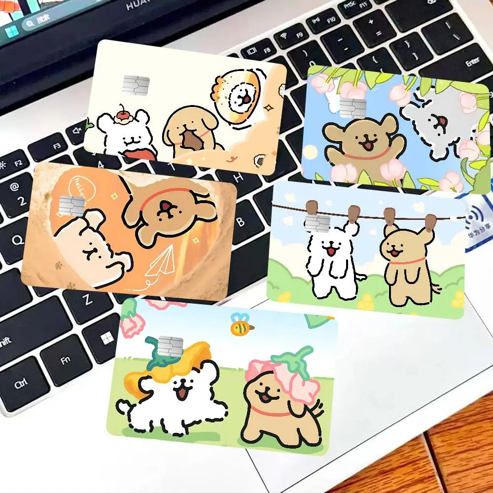 Dog Breed Maltese Line Dog Diy Credit Debit Card Sticker Party Sticker Decoration Waterproof Small Chip Card Skin Sticker